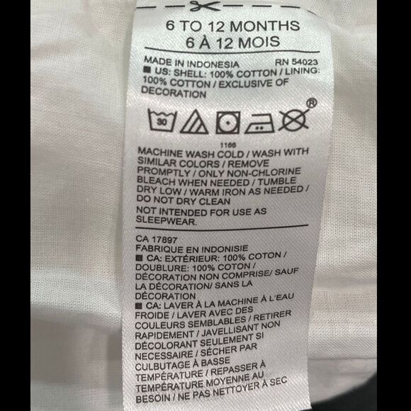 Janie and Jack Eyelet Ruffle White Romper 6-12 Months - Picture 7 of 7